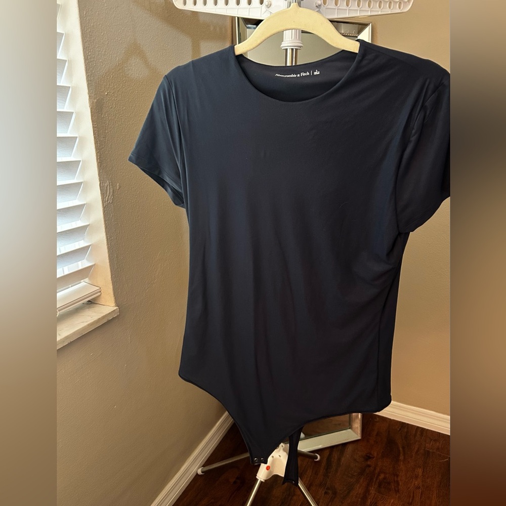 Navy short sleeve bodysuit